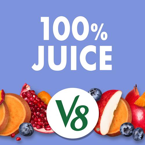 V8 Blends Jus 100% Grenade Myrtille, Mélange de jus de fruits et légumes, Bouteille de 1,36 L