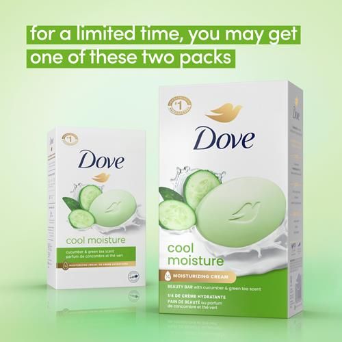 Dove Skin Care Beauty Bar For Softer Skin Cucumber And Green Tea More Moisturizing Than Bar Soap 3.75 Oz 6 Bars