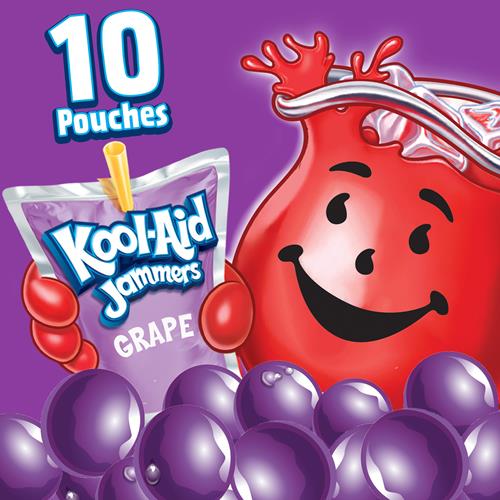 Boisson Kool-Aid Jammers saveur raisin, boîte de 10, sachets de 177 ml