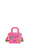 Sac à main rose patchwork – Anses et bandoulière | Femstylo