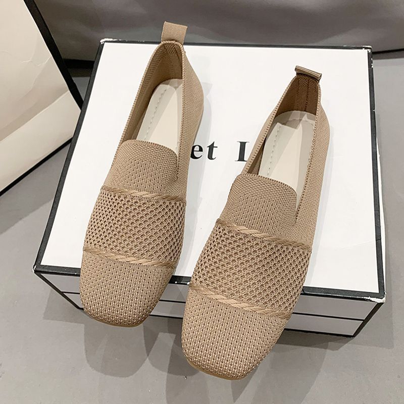 Chaussures plates décontractées en Flyknit respirant pour femmes
