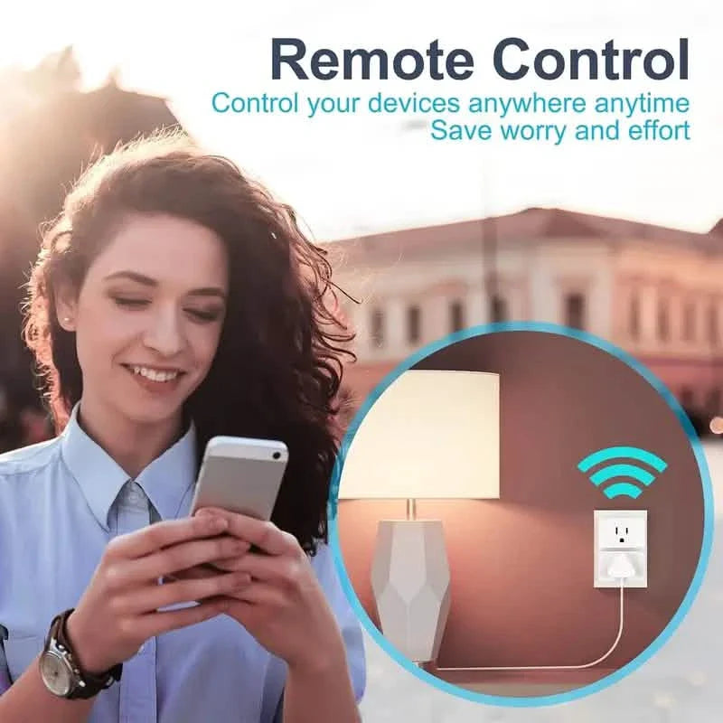 Lot de 2 : Prise intelligente Wi-Fi – 15A, minuterie et contrôle par application, compatible avec Alexa et Google Home