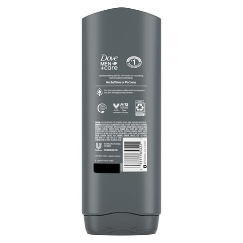 Dove Men+Care Nettoyant Corps Skin Defense – Pack de 4 – Pour une Peau Douce et Hydratée – Élimine Efficacement les Bactéries Tout en Nourrissant Votre Peau, 532 ml