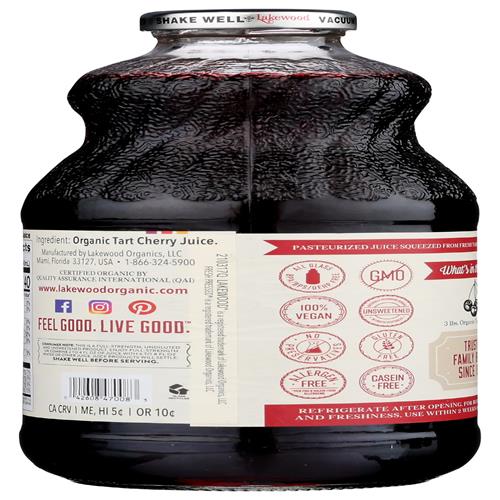 Jus de Cerise Acidulée Bio Pur Lakewood, 946 ml