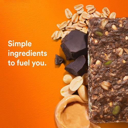 Rxbar Barres protéinées aux noix et avoine, collations protéinées, barres de collation, beurre de cacahuète chocolat noir, boîte de 275 g (5 barres)