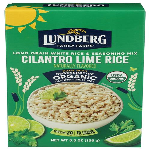 Lundberg Family Farms, Riz pilaf blanc, coriandre et citron vert bio, 156 g