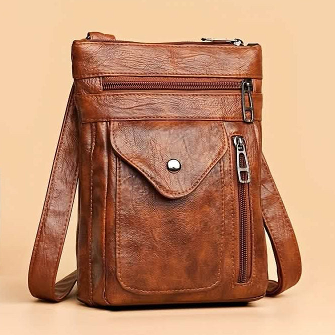 Sac Bandoulière Vintage en Cuir pour Femme