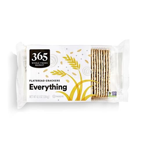 Biscuits apéritifs plats Whole Foods Market saveur « Everything », 184 g