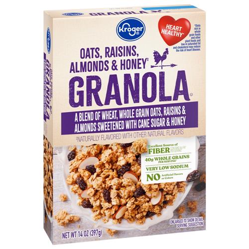 Granola Avoine Raisins Amandes et Miel Kroger 396 g