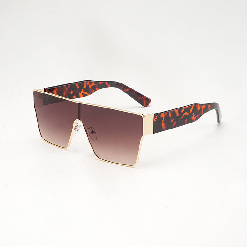 Lunettes de soleil carrées à monture métallique – Style hip-hop européen