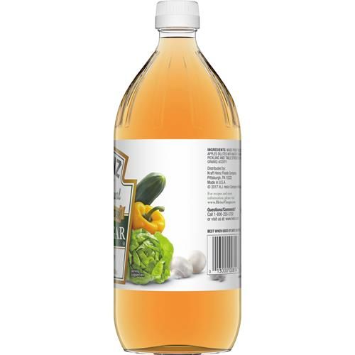Vinaigre de cidre de pomme entièrement naturel Heinz avec 5 % d'acidité (bouteille de 946 ml) – L'emballage peut varier