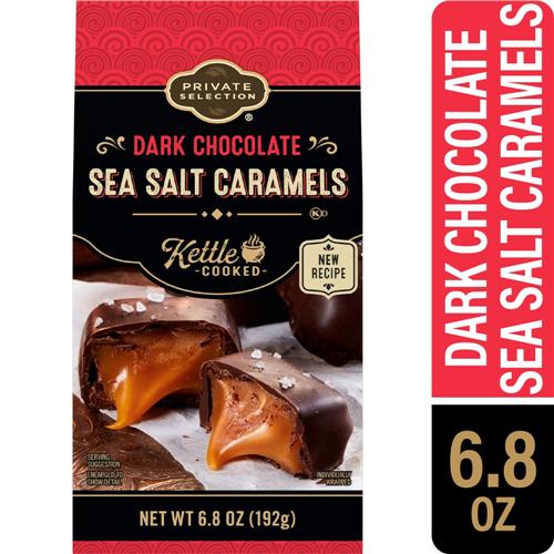 Caramels au chocolat noir et sel de mer Private Selection 192 g