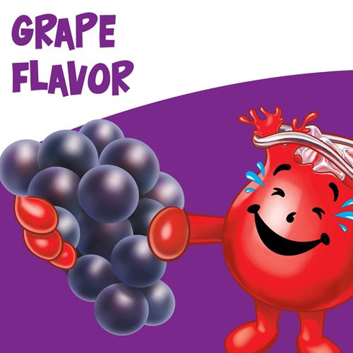Mélange à boisson en poudre sans sucre Kool-Aid, saveur raisin, sachet de 4 g