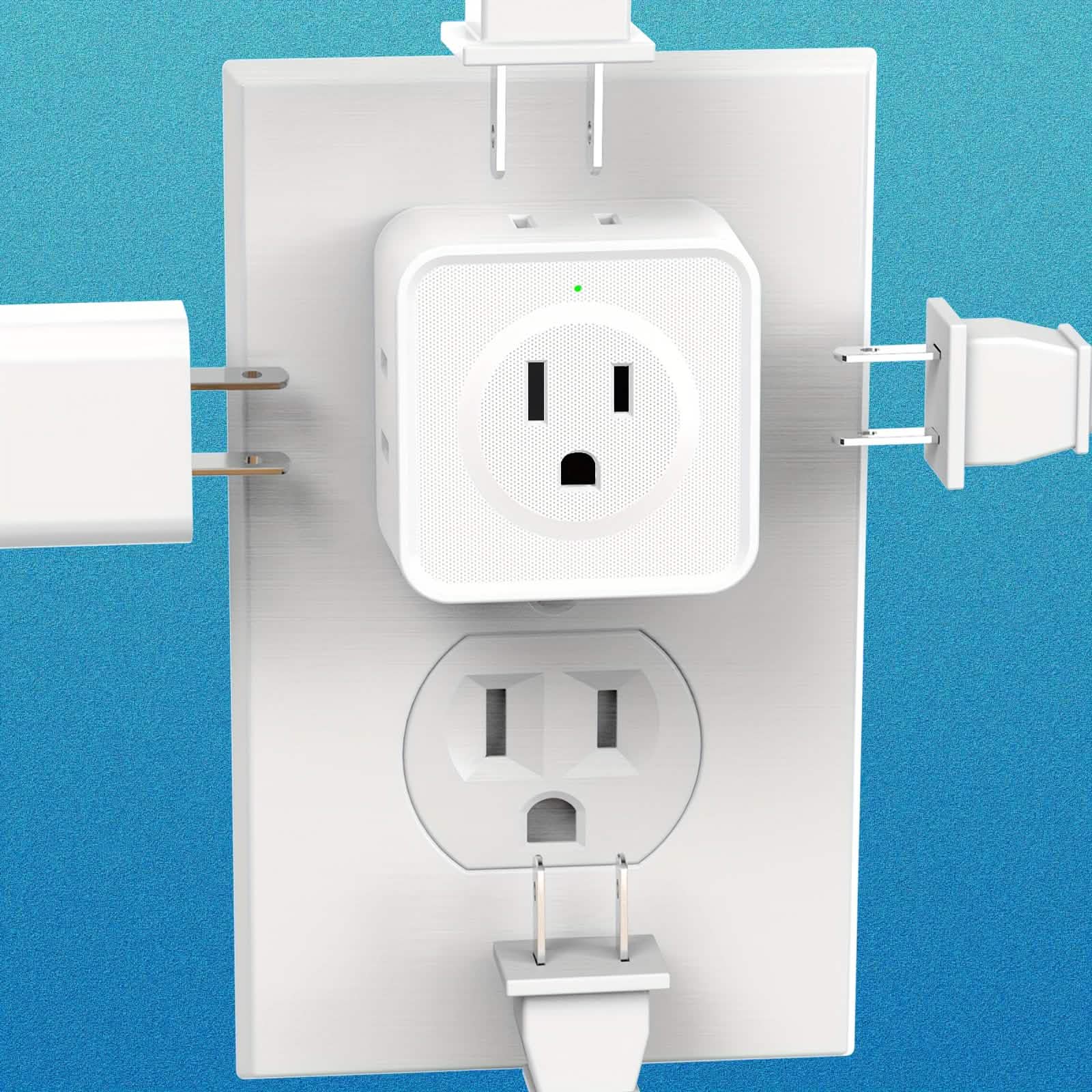 Adaptateur de prise multifonction – Multiprise murale cinq directions