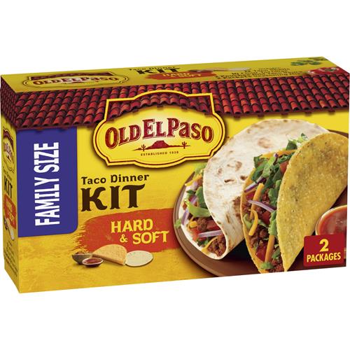 Kit repas Old El Paso Tacos Coques & Tortillas, Format familial, 2 kits, 601 g
