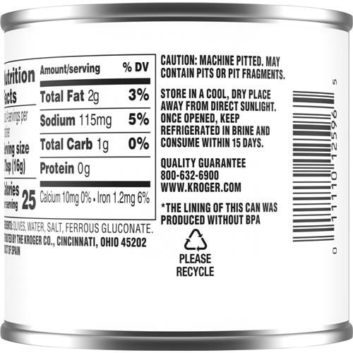Olives Noires Mûres en Rondelles Kroger 64 g