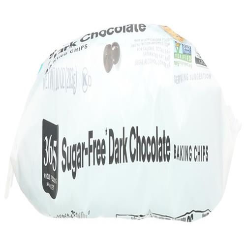 Whole Foods Market, pépites de chocolat noir sans sucre, 283 g