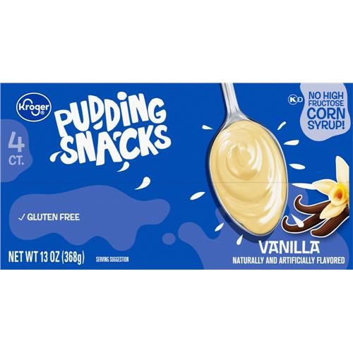 Kroger Pudding à la Vanille en Barquettes 4 x 92 g