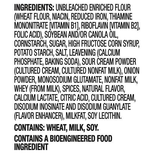 Craquelins Ritz Toasted Chips saveur crème sure et oignon, amuse-gueules, 230 g