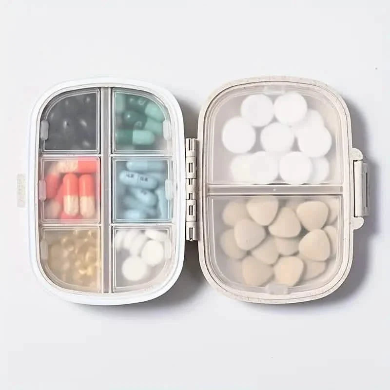 Boîte de rangement et organiseur de pilules hebdomadaire de voyage à 8 compartiments
