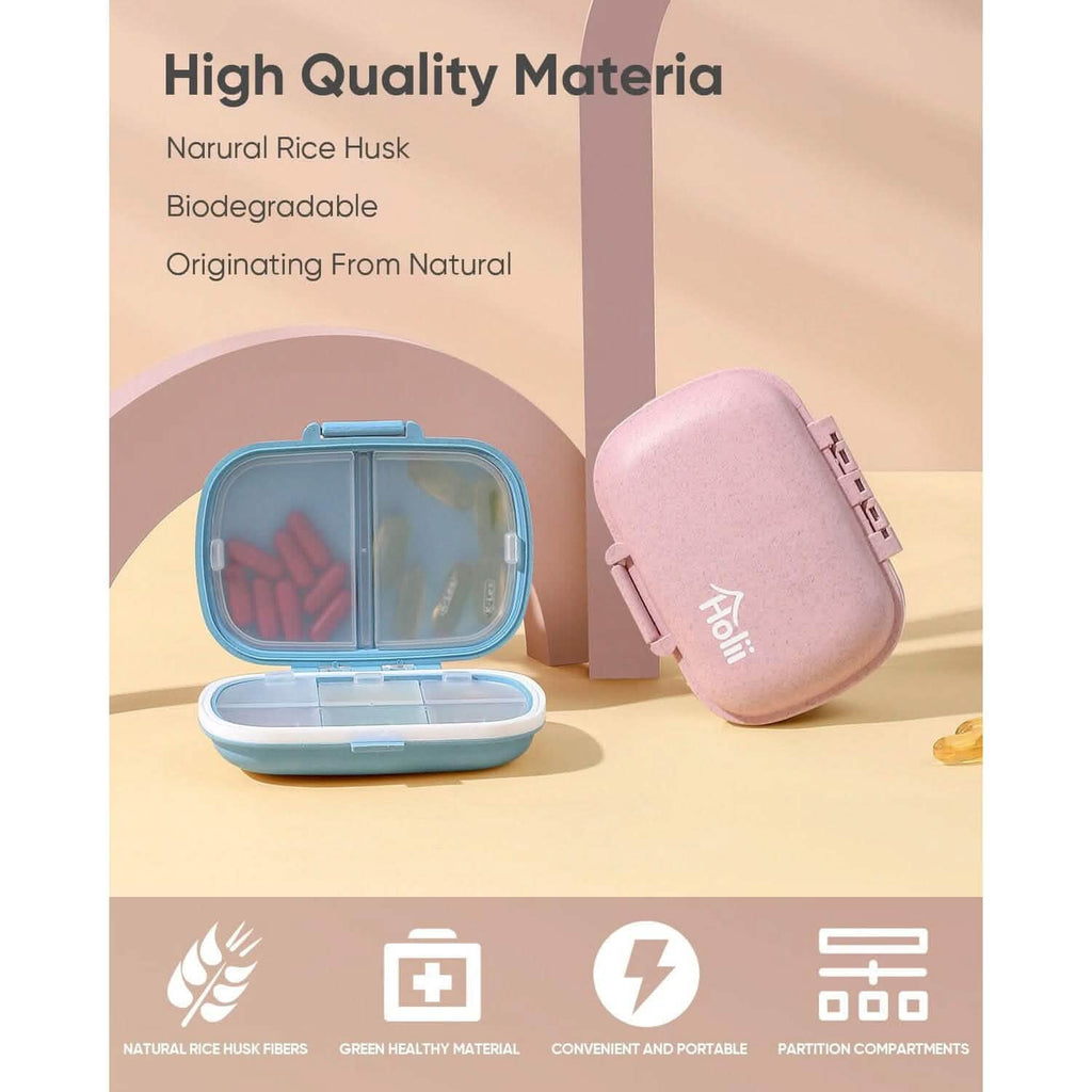 Pilulier de voyage à 8 compartiments