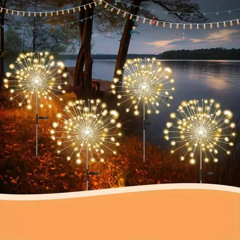8 modes d'éclairage Lumières solaires décoratives d'extérieur pour festival