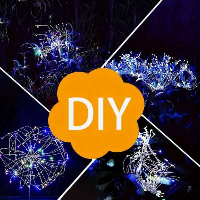 8 modes d'éclairage Lumières solaires décoratives d'extérieur pour festival