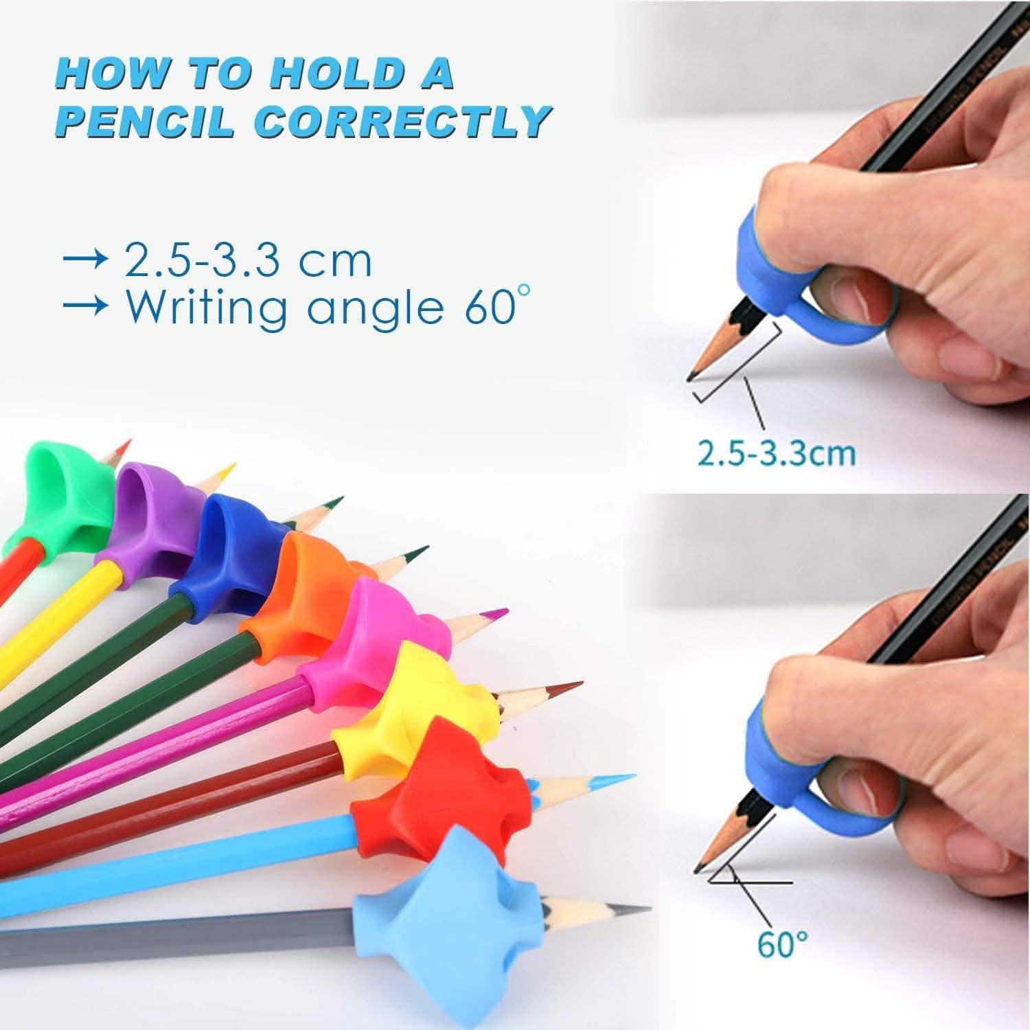 Lot de 8 : Poignées ergonomiques pour l'apprentissage de l'écriture des enfants