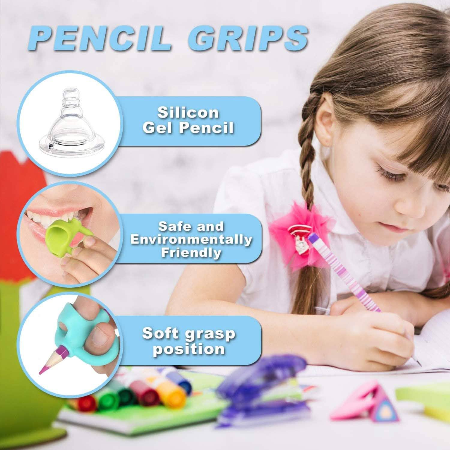 Lot de 8 : Poignées ergonomiques pour l'apprentissage de l'écriture des enfants