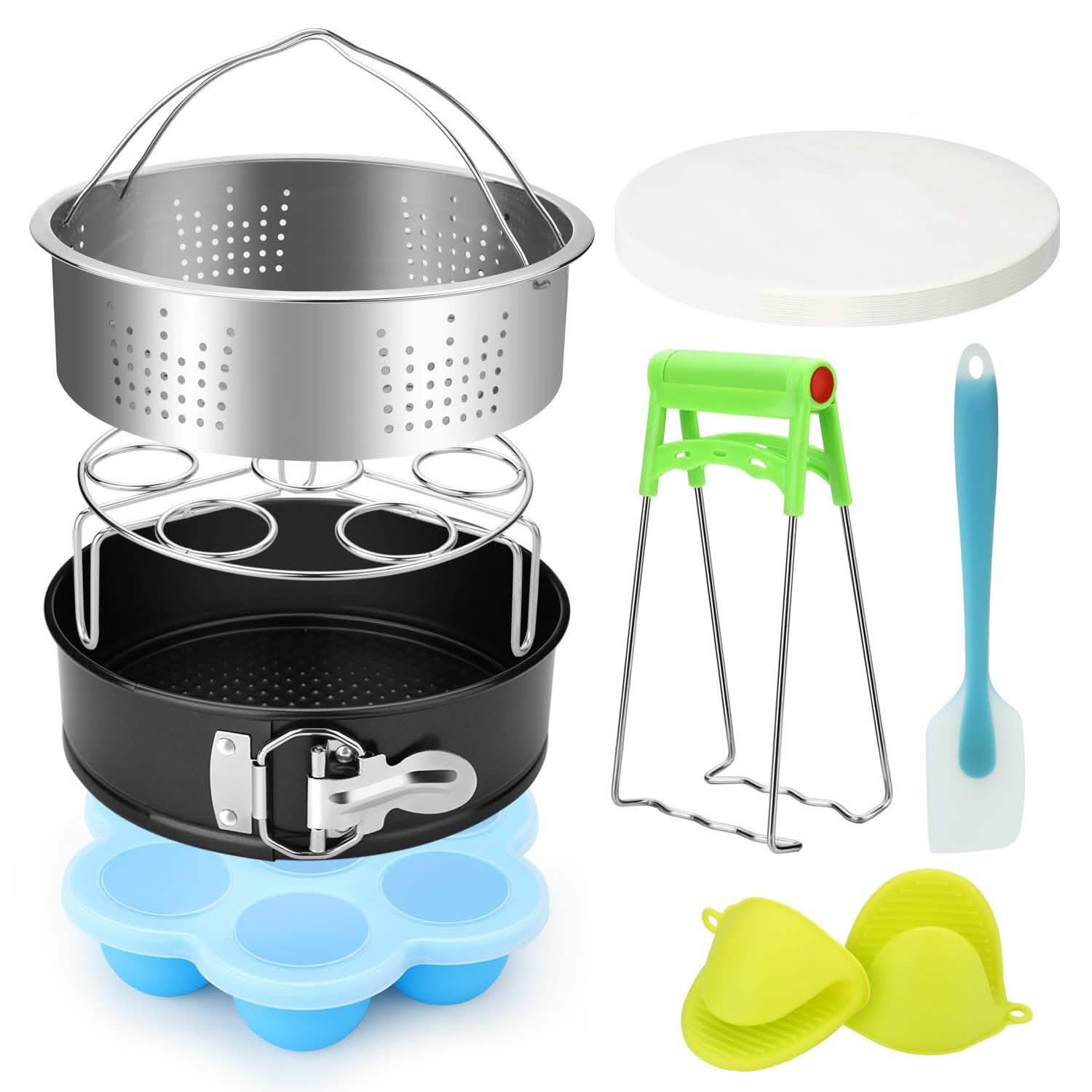 Lot de 8 : Panier Vapeur, Support à Œufs, Kit de Cuisson pour Camping