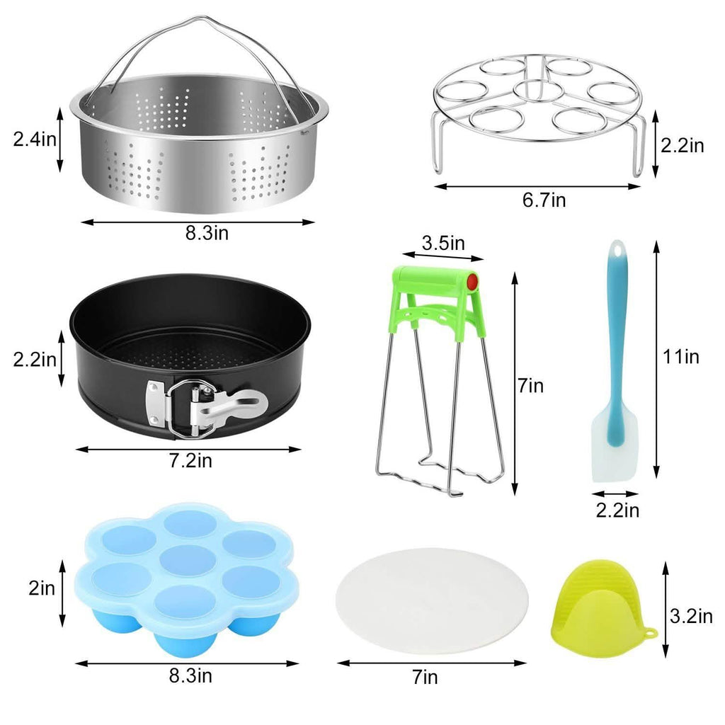 Lot de 8 : Panier Vapeur, Support à Œufs, Kit de Cuisson pour Camping