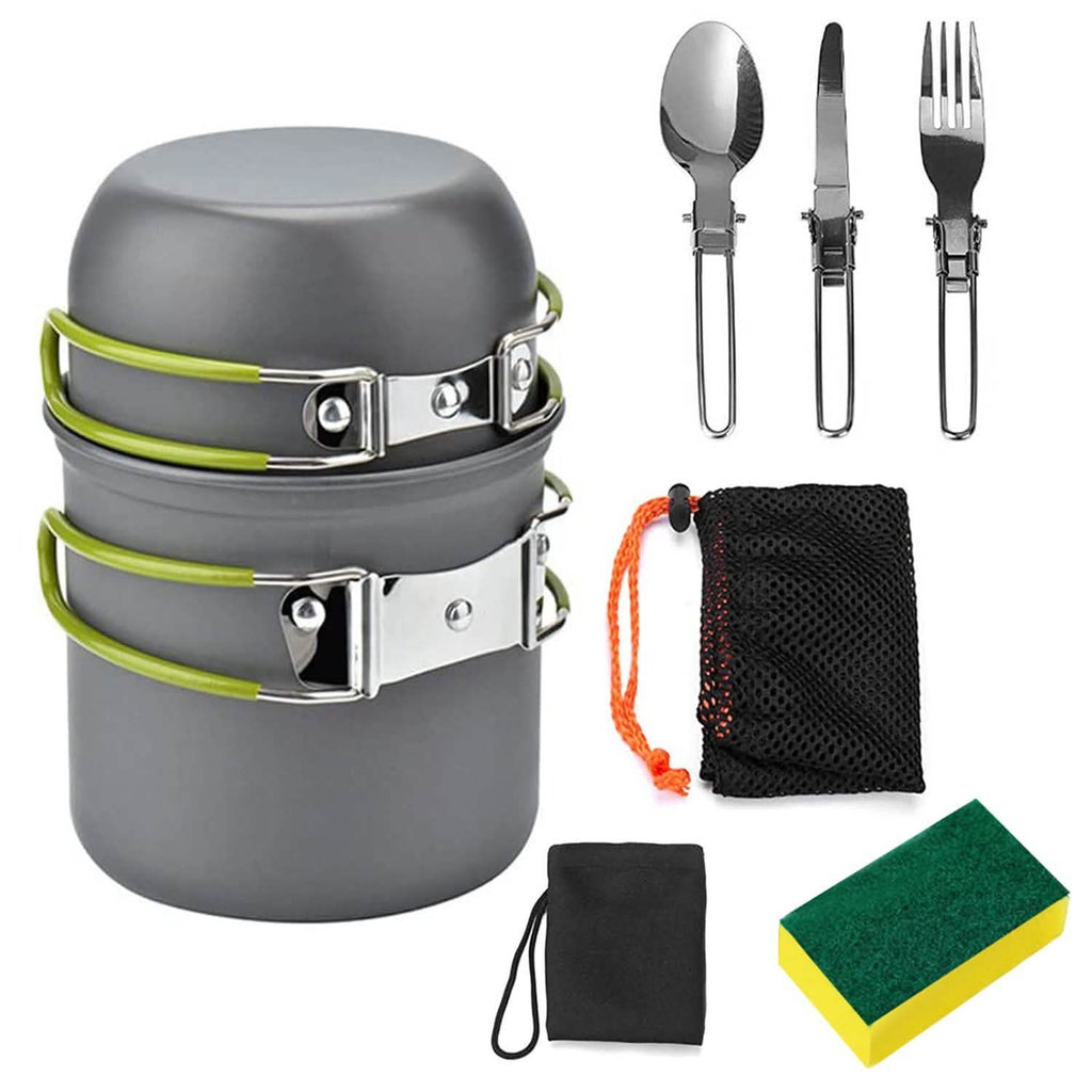 8 pièces : Ensemble d'ustensiles de cuisine de camping