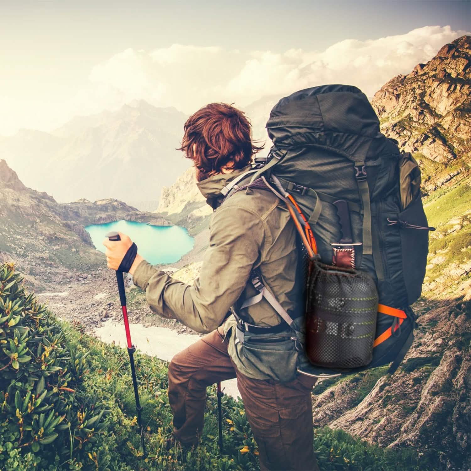 8 pièces : Ensemble d'ustensiles de cuisine de camping