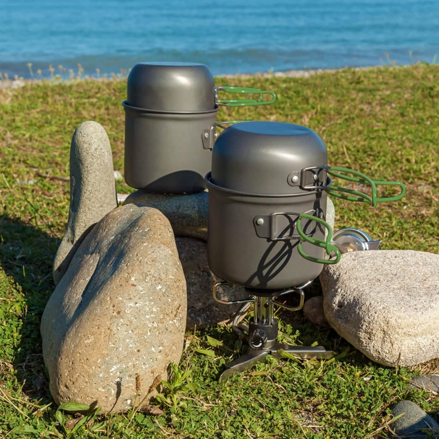 8 pièces : Ensemble d'ustensiles de cuisine de camping