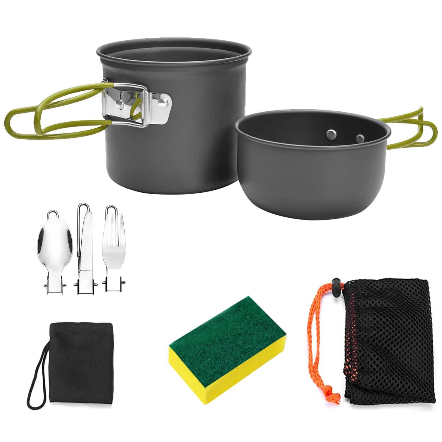 8 pièces : Ensemble d'ustensiles de cuisine de camping