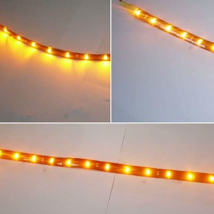 8 pièces : bande lumineuse LED souple et étanche pour voiture