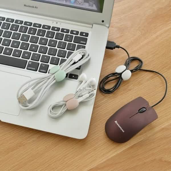 Lot de 8 : Organisateur de câbles portable réutilisable