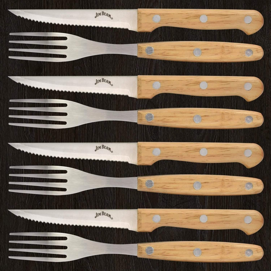 Ensemble 8 pièces : ensemble de couteaux à steak et fourchettes