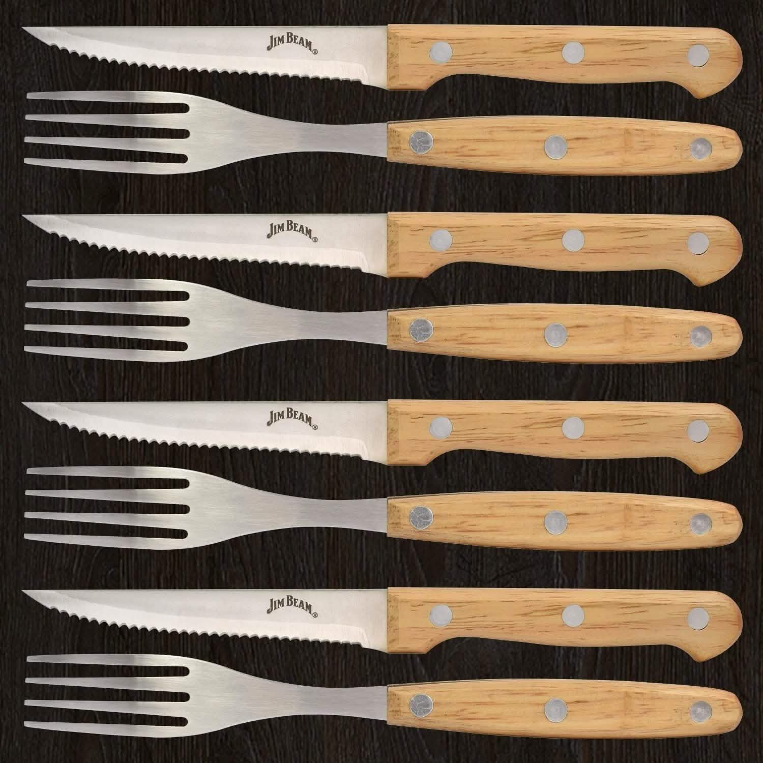 Ensemble 8 pièces : ensemble de couteaux à steak et fourchettes