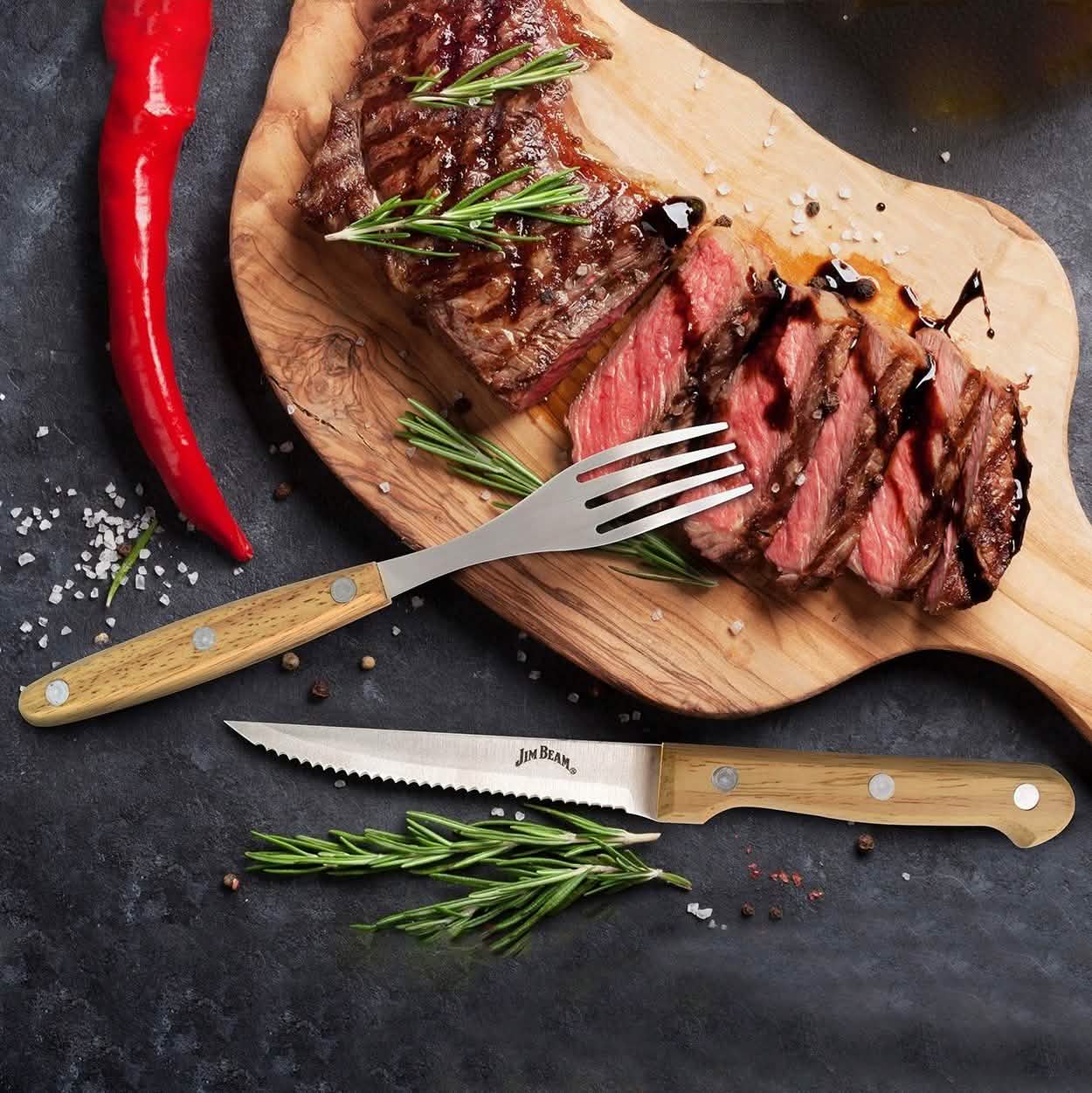 Ensemble 8 pièces : ensemble de couteaux à steak et fourchettes