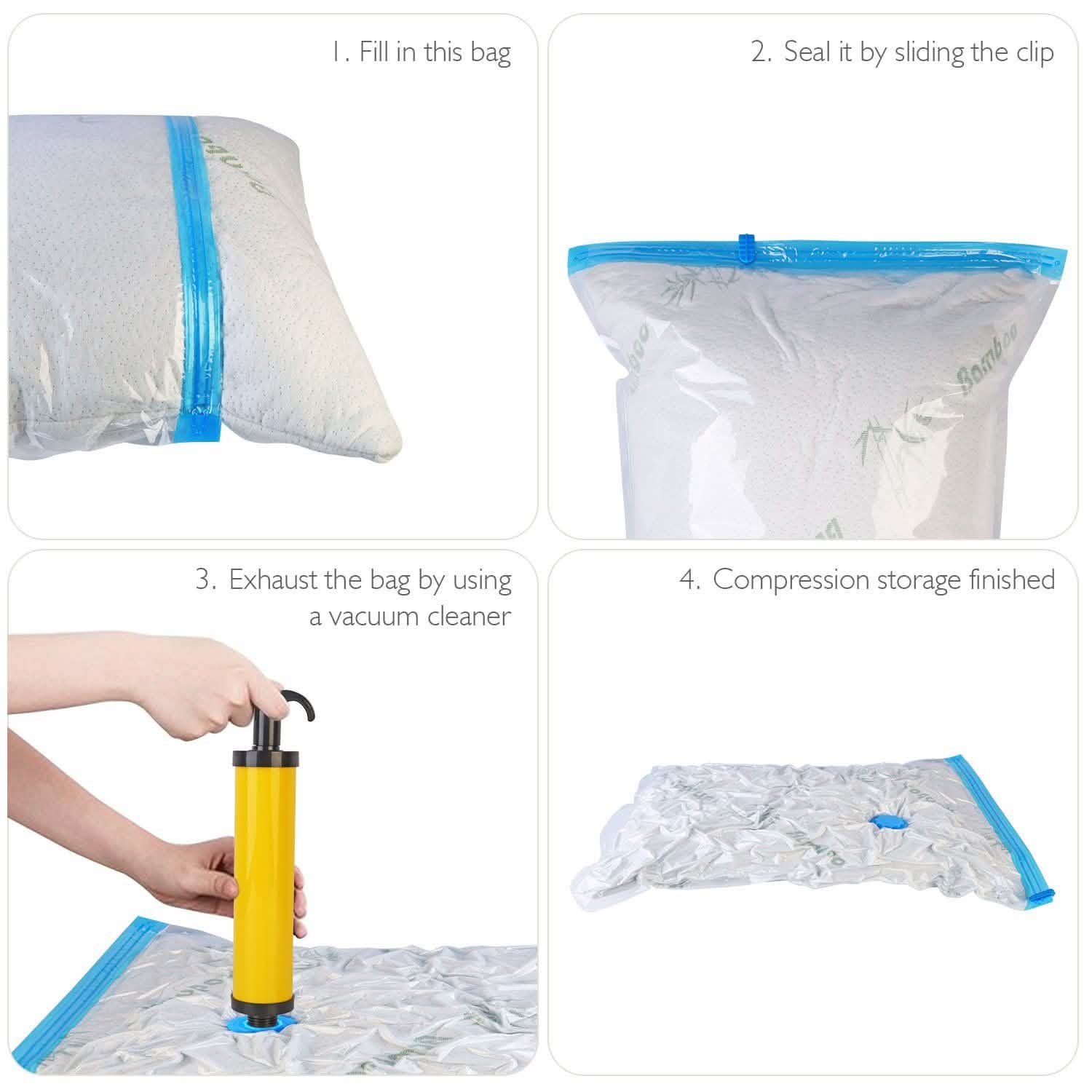 8 Pièces : Sac de Rangement Compressé