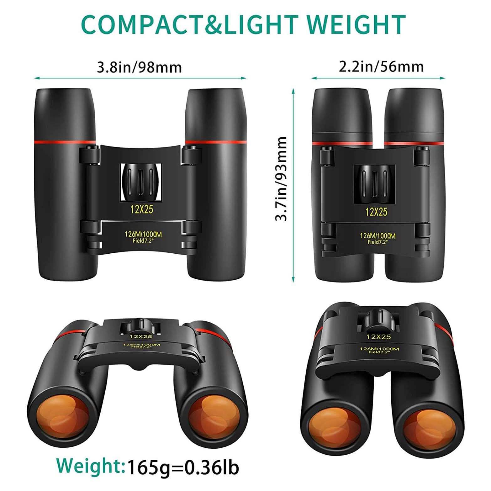 Jumelles de poche compactes 8 x 21
