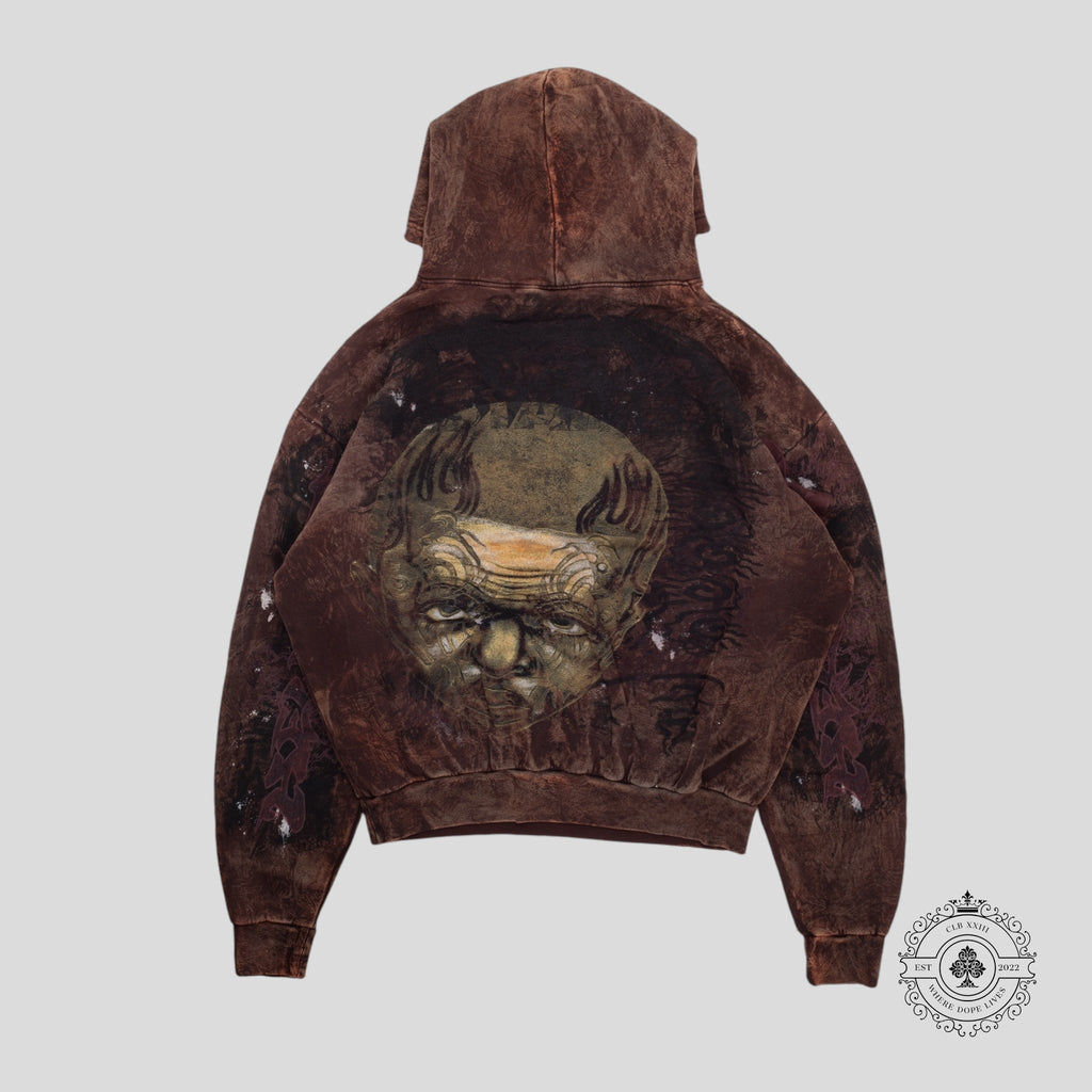 Sweat à capuche Hellstar H Star marron