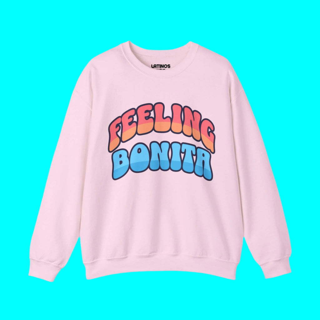 Feeling Bonita Viral Latina Fleece Lined Crewneck | Cute Pretty Comfy Funny Latino | 3 Colors