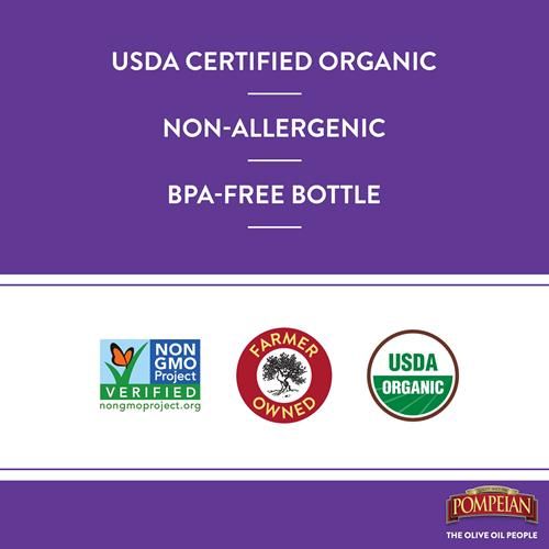 Vinaigre Balsamique Biologique Gourmet de Pompéien, Parfait pour les Vinaigrettes, Marinades et Légumes, Non-Allergène, Sans OGM, 473 ml