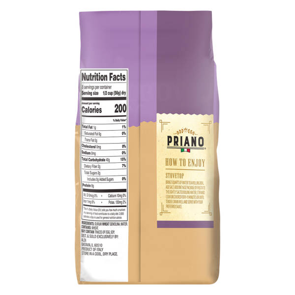 Pâtes Penne Priano Coupées Bronze, 1 lb