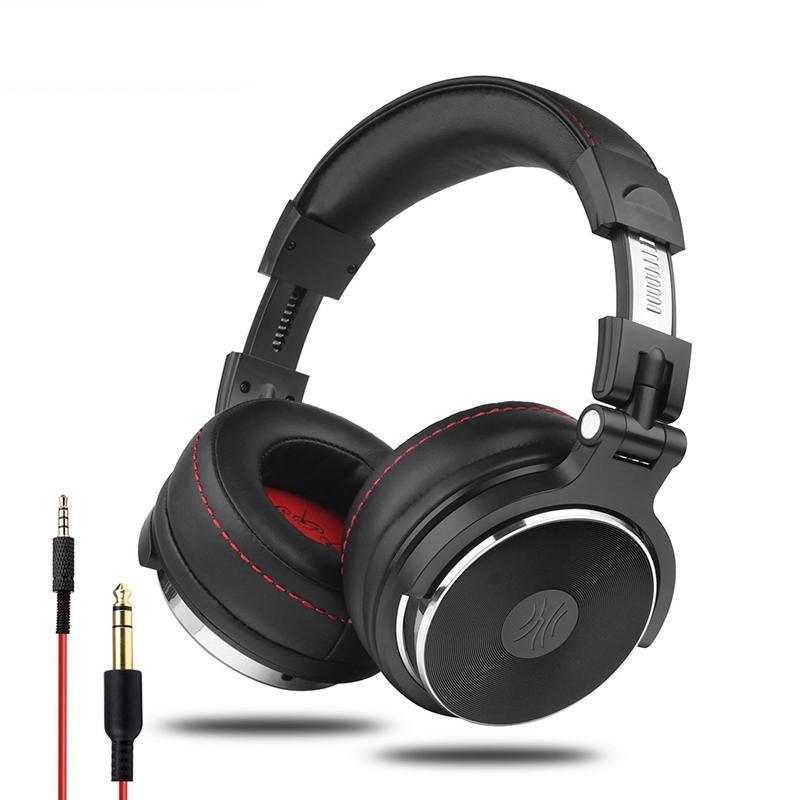 Casque DJ professionnel filaire STEVVEX avec microphone, supra-auriculaire, moniteur HiFi, pour téléphone et PC