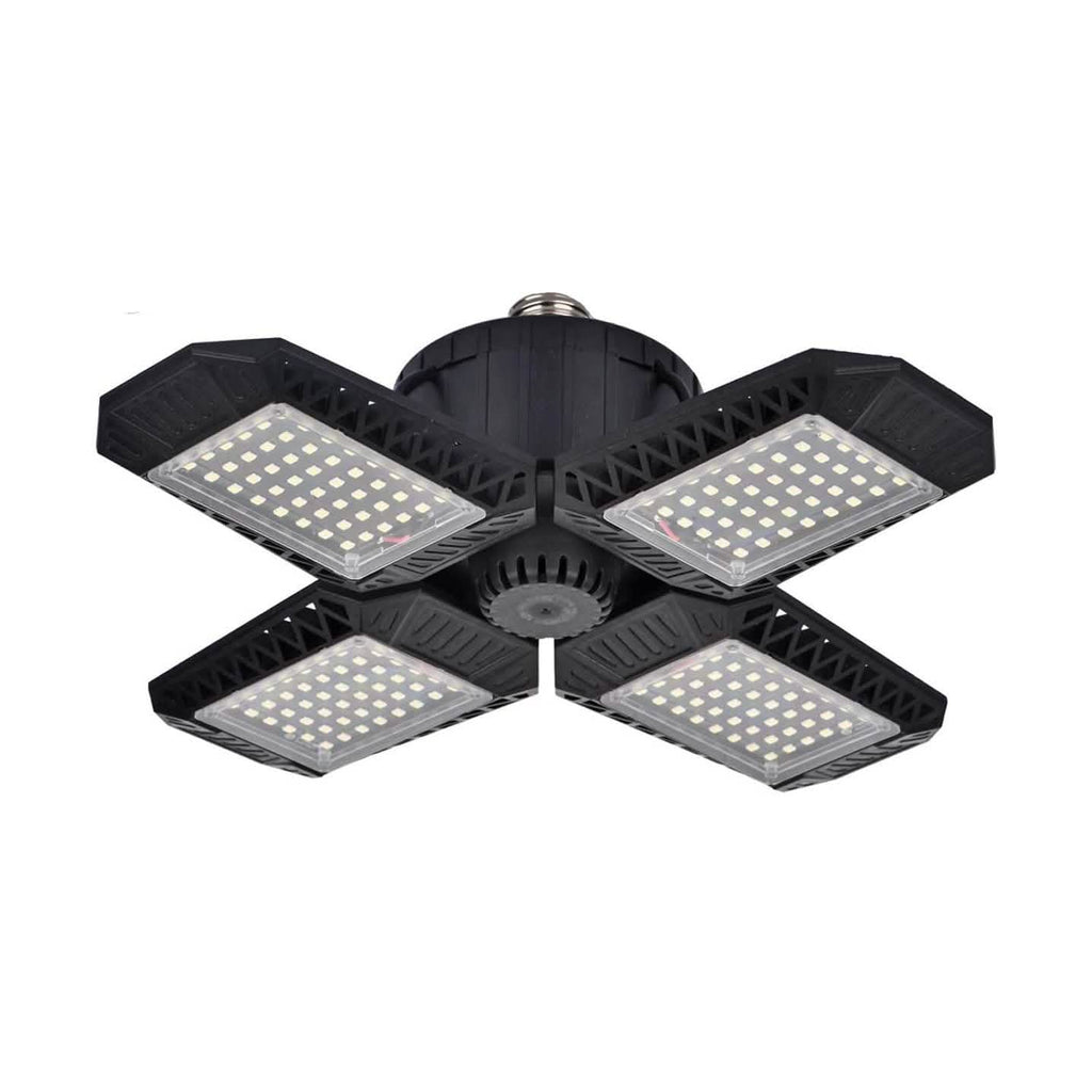 Plafonniers de garage à LED déformables 80W avec 4 panneaux réglables
