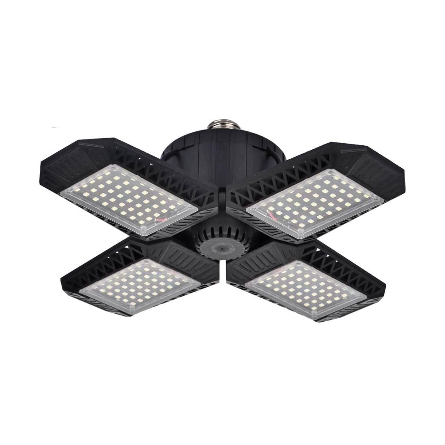 Plafonniers de garage à LED déformables 80W avec 4 panneaux réglables