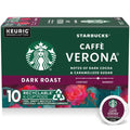 Dosettes de café Starbucks K-Cup, Café torréfié foncé, Caffè Verona, 100 % Arabica, 1 boîte (10 dosettes)